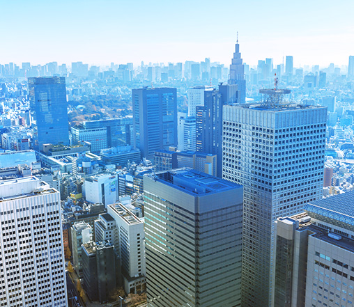 上空から見た都市の写真